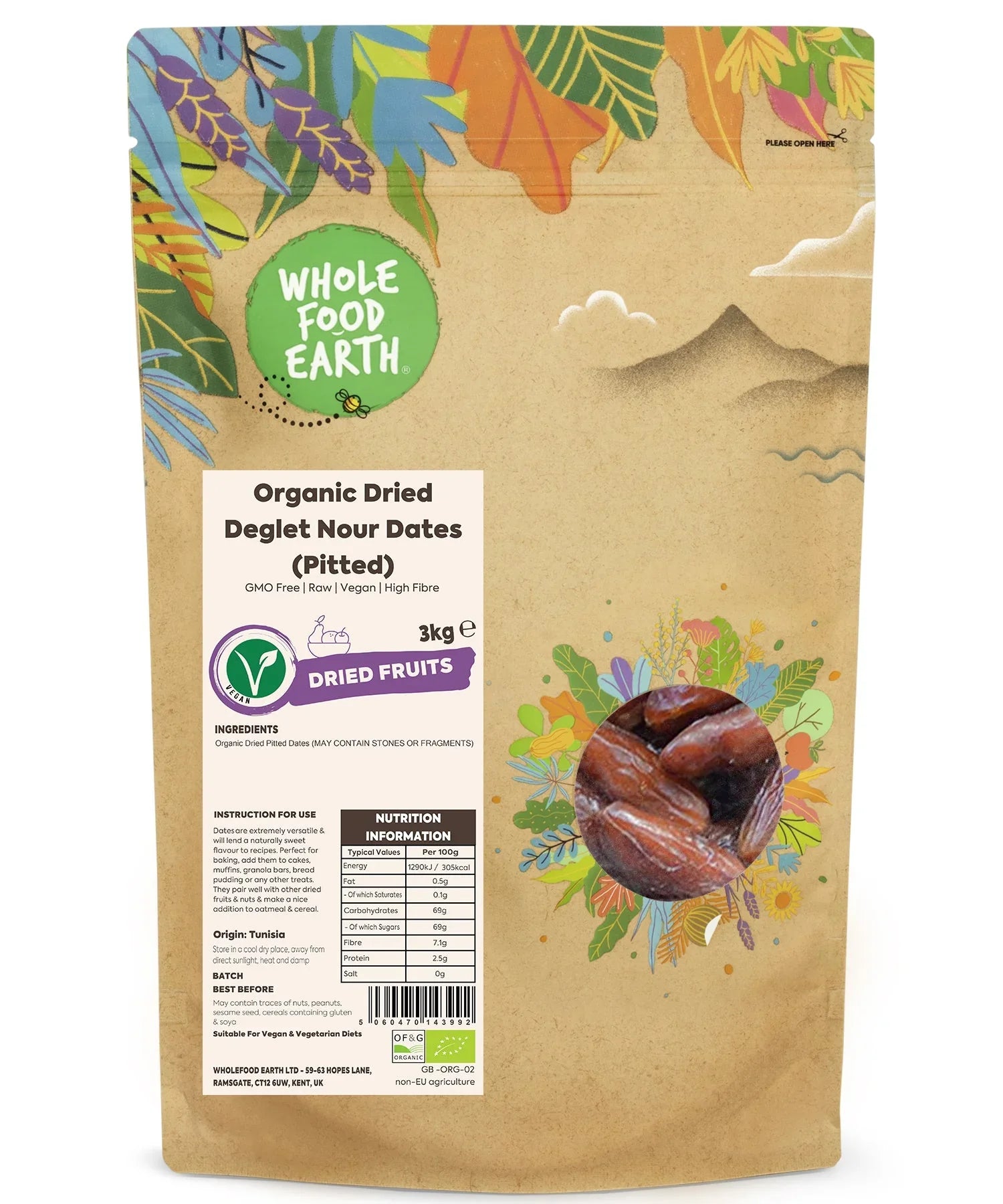Organic Deglet Nour Dates Pitted