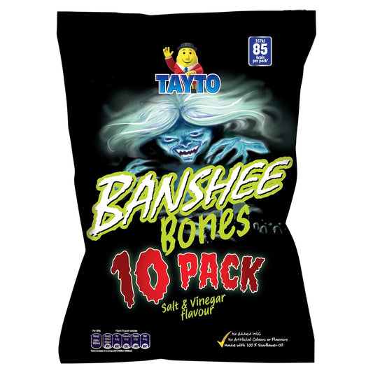 10 x Tayto Banshee Bones Salt & Vinegar Flavour 10 X 17G