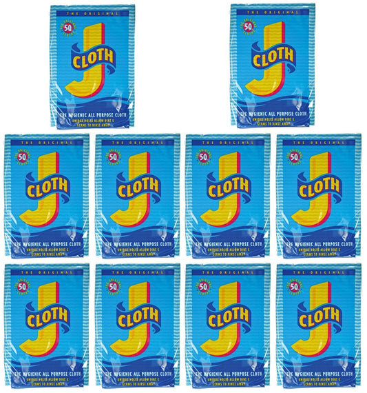 10 x J Cloth Standard 50Pk 10