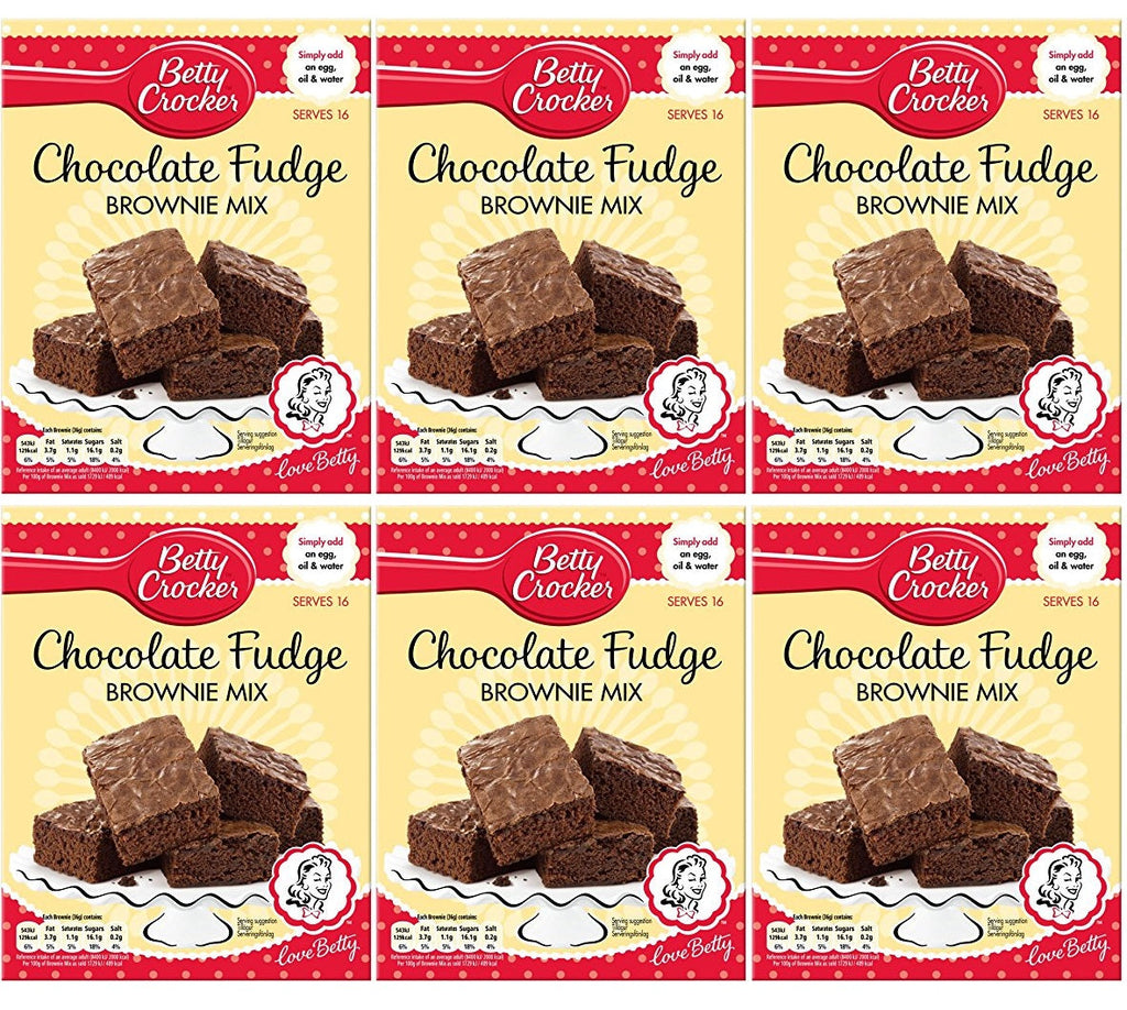 6 x Betty Crocker Chocolate Fudge Brownie Mix 415G