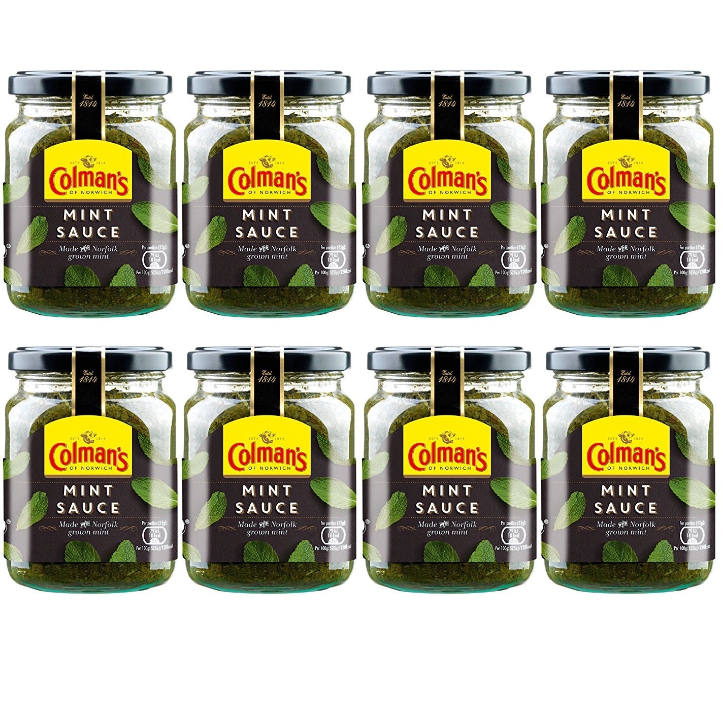 8 x Colman's  Sauce Mint 165 G
