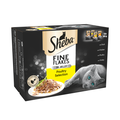 4 X Sheba Fine Flakes Cat Pouch Poultry In Jelly 12X85G