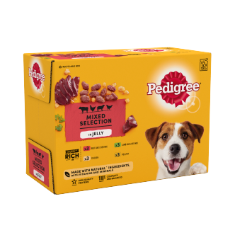 4 x Pedigree Pouch Mixed Selection In Jelly 12 X100G