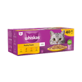 40 x Whiskas Cat 1+ Pouch Jelly Poultry Feasts (85Gm)