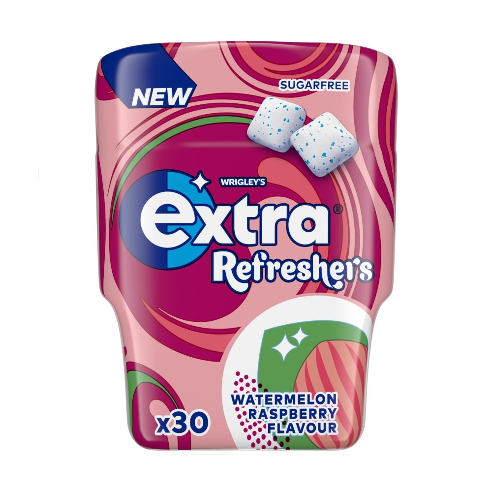 6 x Extra Watermelon Raspberry Refreshers Bottle 30pcs - 30 PIECE