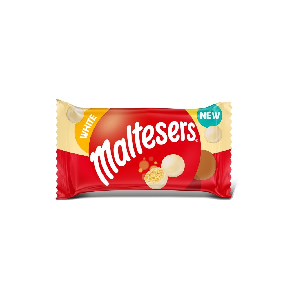 25 x Maltesers White Chocolate Snack Bag - 30GM
