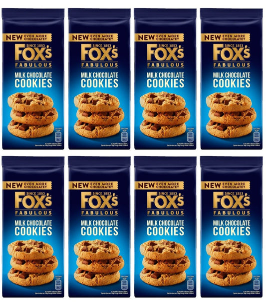 8 x Fox's Fabulous Milk Chocolate Cookies 180G