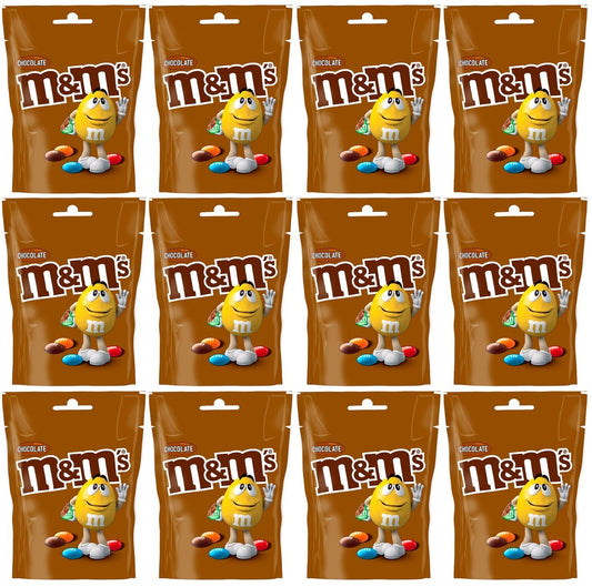 12 x M&M's Chocolate Pouch Bag 125G