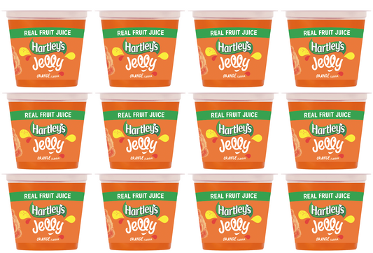 12 x Hartleys Rte Jelly Orange Pots 125Gm