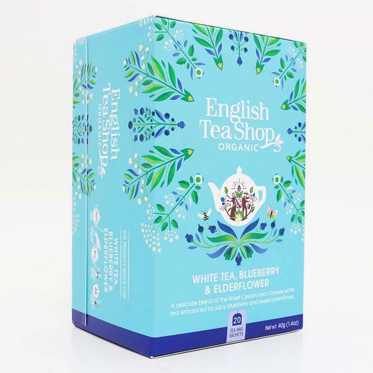 6 x English Tea Shop White Tea Blueberry Elderflower - 20Bags