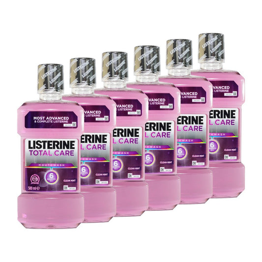 6 x Listerine Total Care 10 In 1 Mouthwash 500Ml