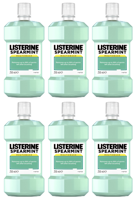 6 x Listerine Spearmint 250Ml
