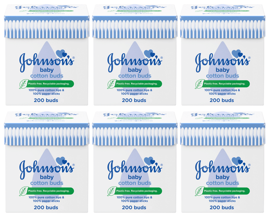 6 x Johnsons Cotton Buds 200 Pack
