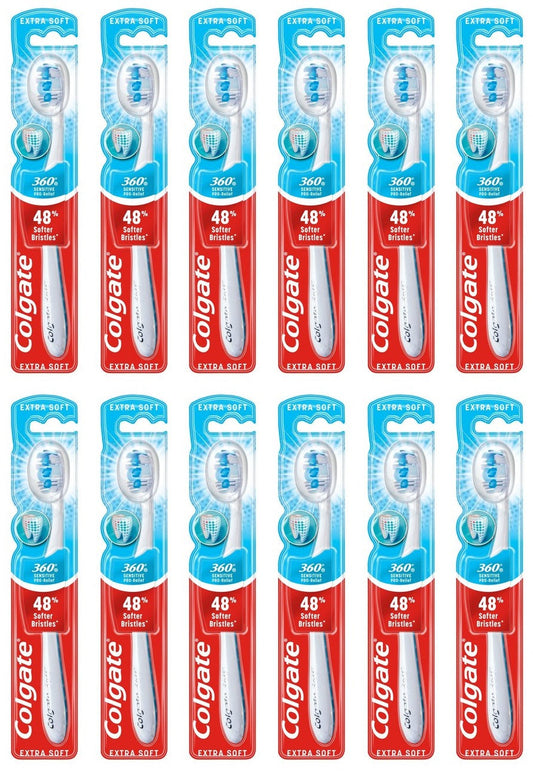 12 x Colgate 360 Sensitive Pro-Relief Extra Soft Manual Toothbrush