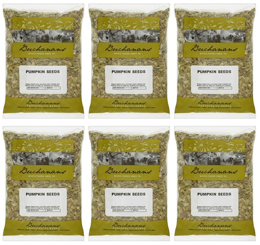 6 x Buchanans Pumpkin Seeds 1Kg