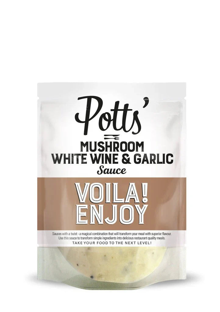 Potts Mushroom, White Wine & Garlic Sauce - 250g