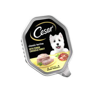 14 x Cesar Classic Terrine Chicken & Turkey 150Gm