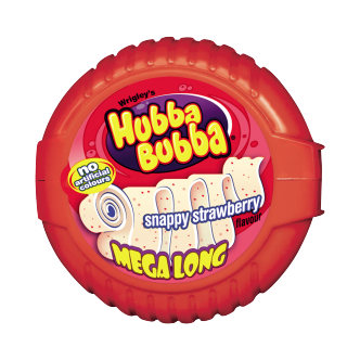 12 x Hubba Bubba Mega Long Tape Strawberry 56Gm