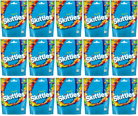 15 X Skittles Tropical Pouch 136Gm
