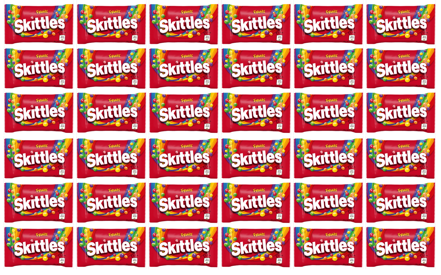 36 x Skittles Fruit Bags 45Gm
