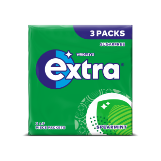 20 x Extra Sugar Free Spearmint Gum 3Pk 3Pk