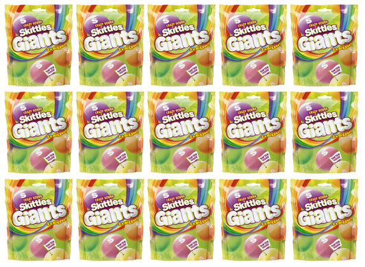 15 X Skittles Giants Sours Pouch 132G