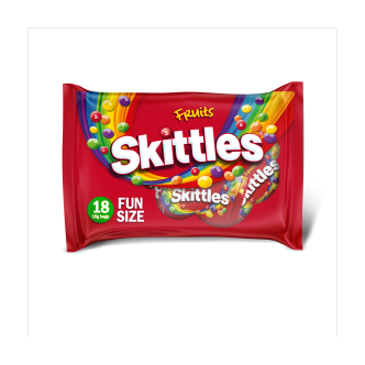 9 x Skittles Fruit Funsize (18 Bags) - 324Gm