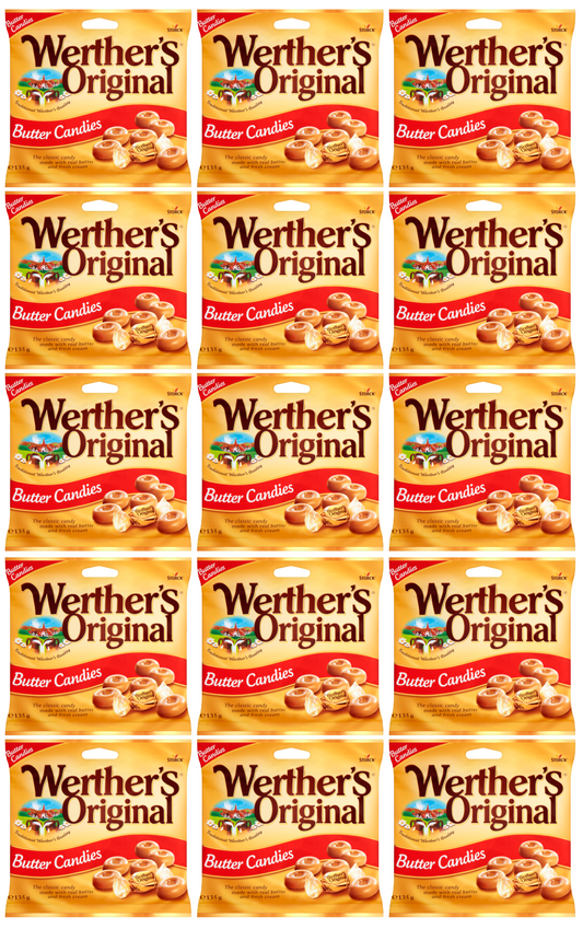 15 x Werther'S Original Butter Candies Bag 135Gm