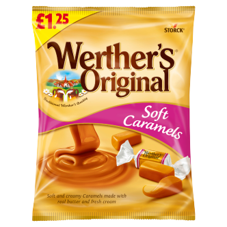12 x Werthers Soft Caramels Bag - 110Gm