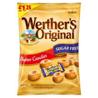 12 x Werthers Butter Candy Sf Bag - 65Gm