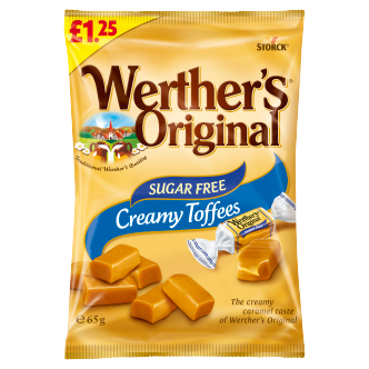 12 x Werthers Creamy Toffee Sf Bag - 65Gm