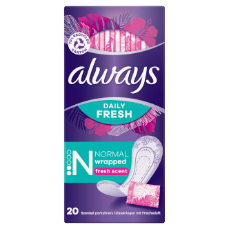 6 x Always Dailies Liners Normal 20 Pack