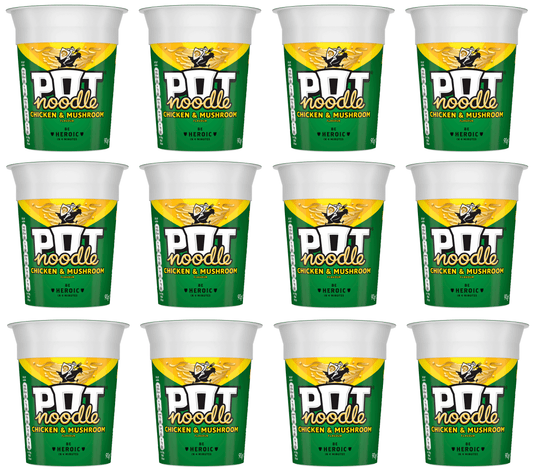 12 x Pot Noodle Chicken & Mushroom 90Gm
