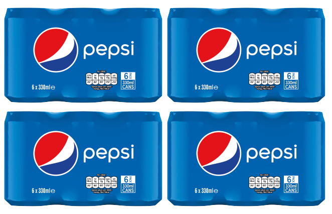 4 x Pepsi Original Cans 6 Pack (New) - 6X330Ml