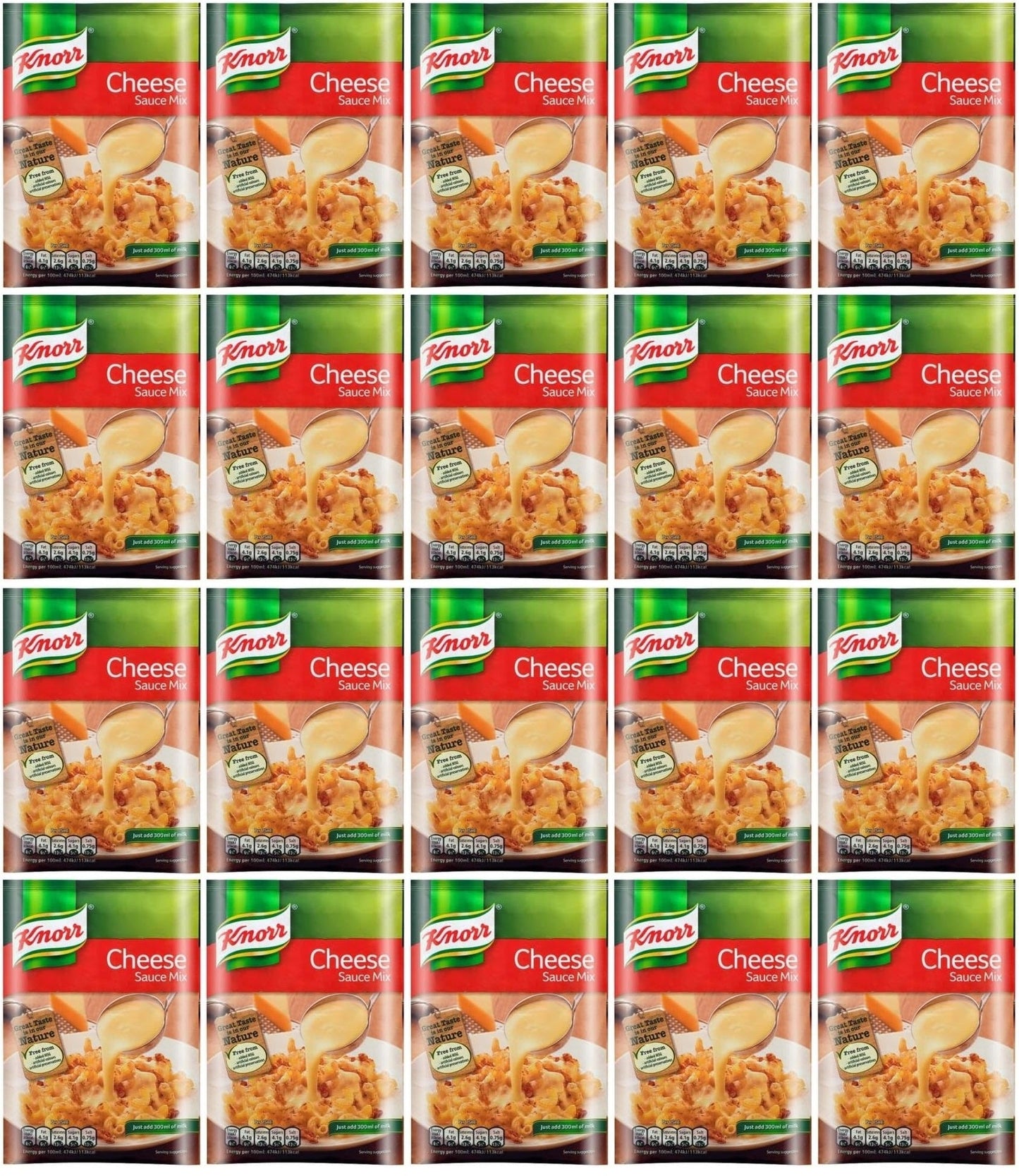 20 x Knorr Gourmet Cheese Sauce Mix 33G