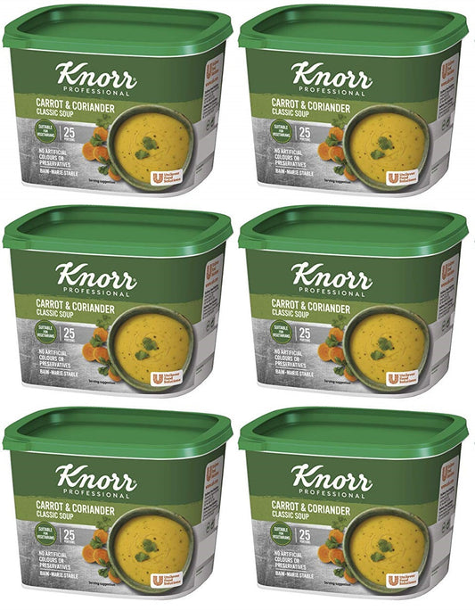 6 x Knorr Professional Classic Carrot & Coriander Soup 25 Port