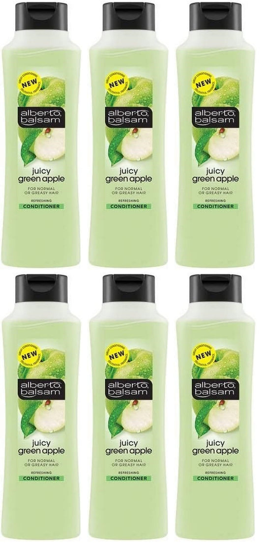 6 x Alberto Balsam Juicy Green Apple Conditioner 350Ml