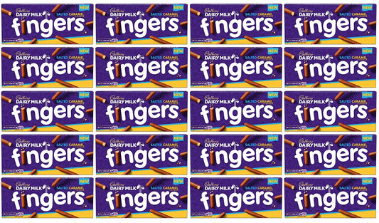 20 x Cadbury Dairy Milk Fingers Salted Caramel Flavour 114G