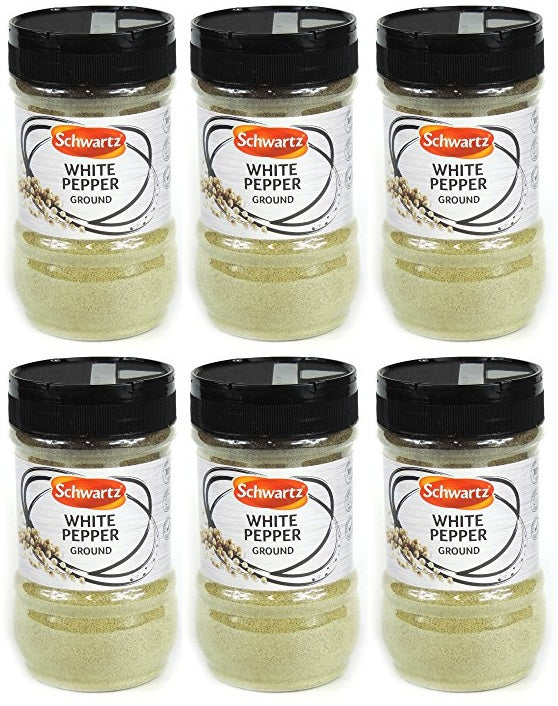 6 x Schwartz Ground White Pepper 425G