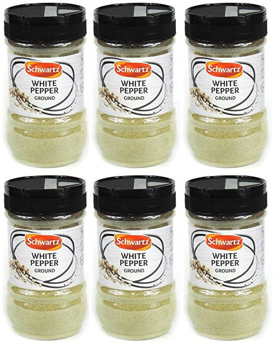 6 x Schwartz Ground White Pepper 425G