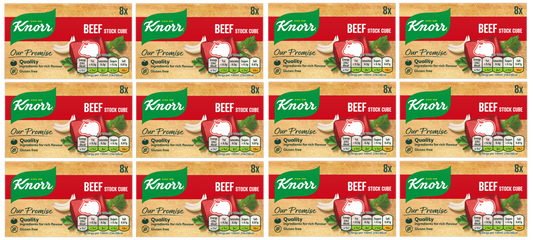 12 x Knorr Stock Cubes Beef 8'S
