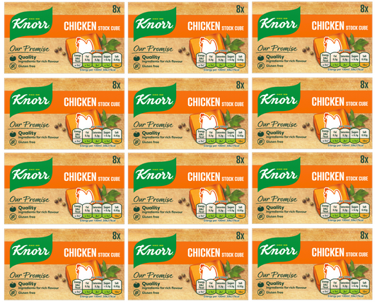 12 x Knorr Stock Cubes Chicken 8'S