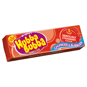 20 x Hubba Bubba Strawberry Big Bubble G 5 Pce