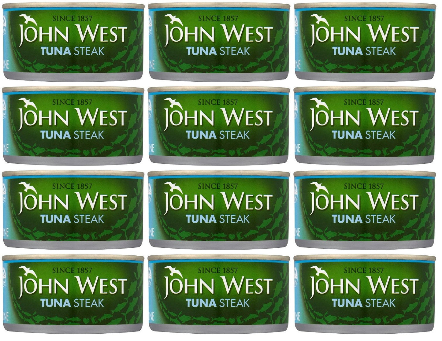 12 x John West Tuna Steak In Brine 160G