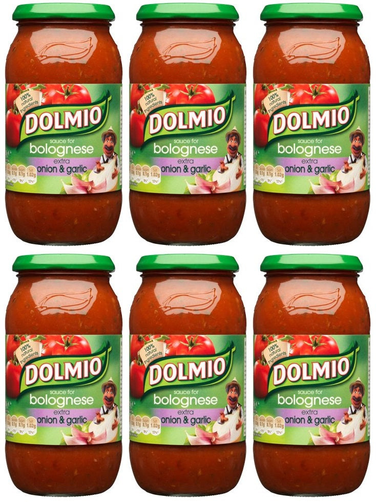 6 x Dolmio Bolognese Onion And Garlic Pasta Sauce 500G