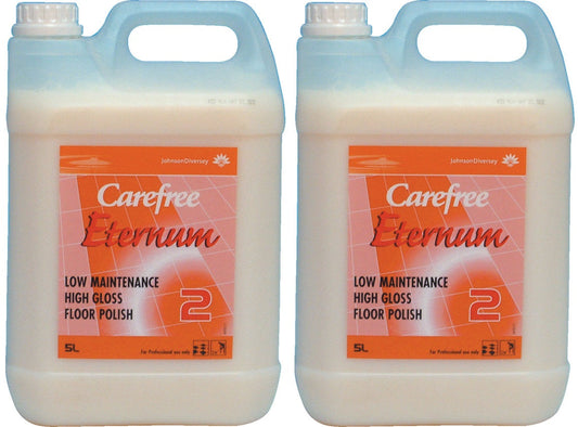 2 x Carefree Eternum Low Maintenance High Gloss Floor Polish 5L