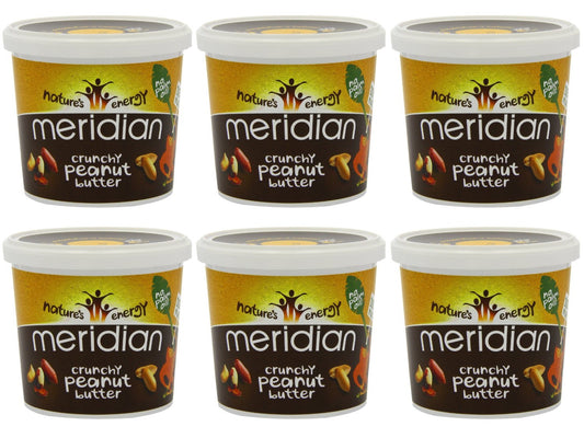 6 x Meridian Crunchy Peanut Butter 1Kg