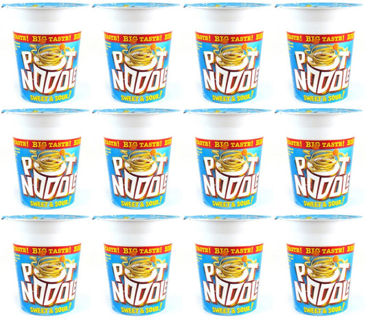 12 x Pot Noodle  Instant Snack Sweet & Sour 90 G Pack Of 12