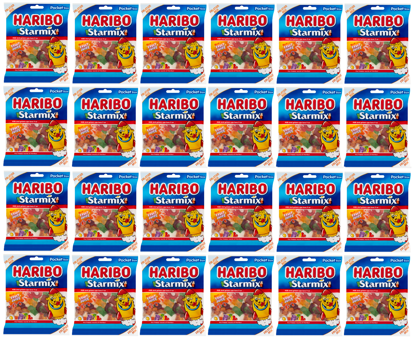 24 x Haribo Star Mix Vending Bag 90Gm