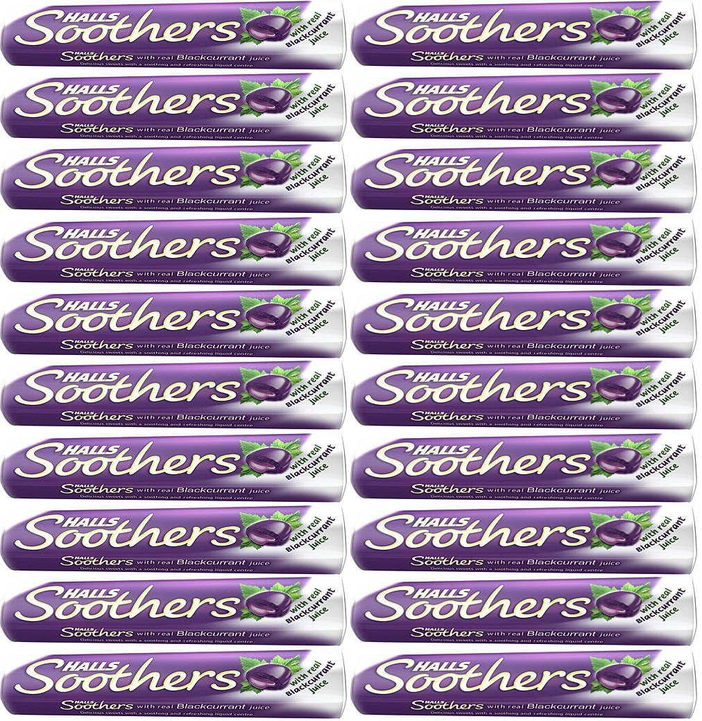 20 x Halls Soothers Blackcurrant Flavour 45G